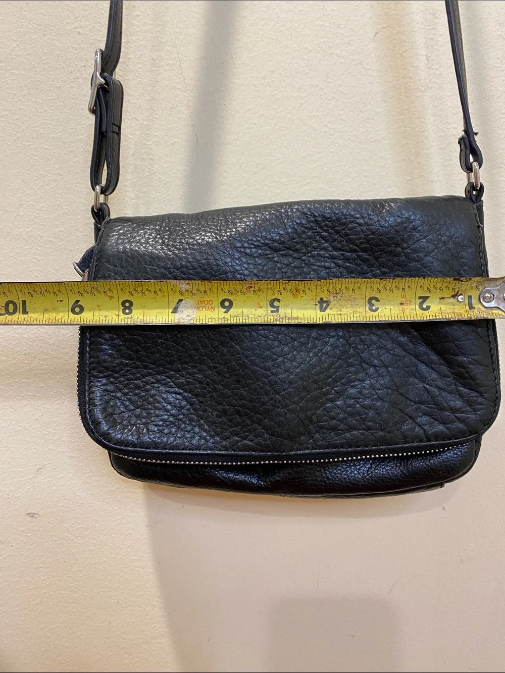 MARGOT Black Pebblet Leather Crossbody Bag - Classic Women's Shoulder Bag